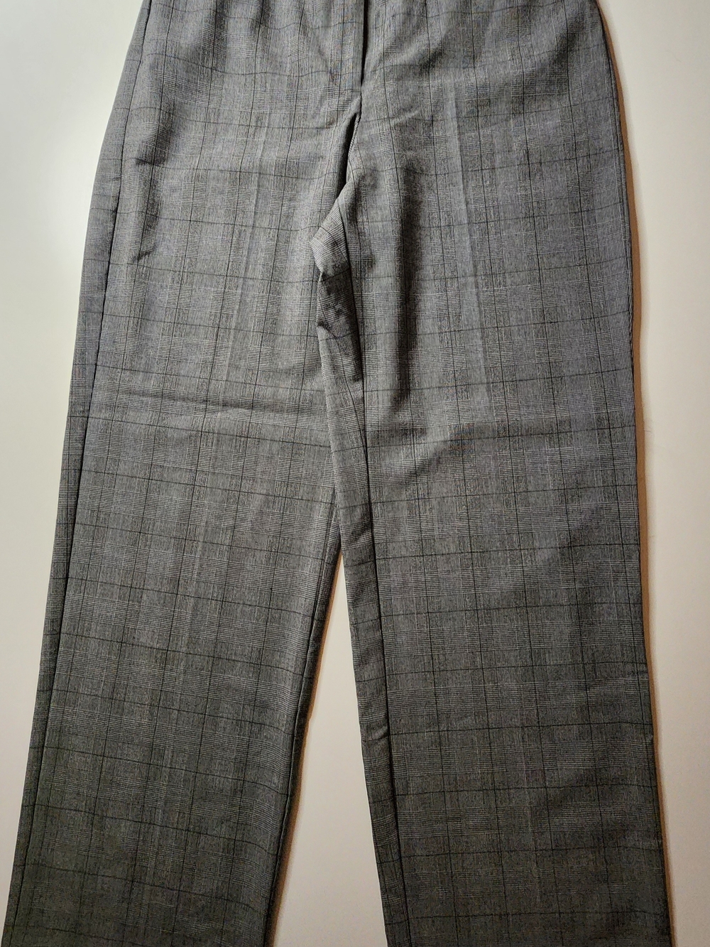 Vintage Liz Claiborne Gray Plaid Women's Dress Pants Emma James Stretch